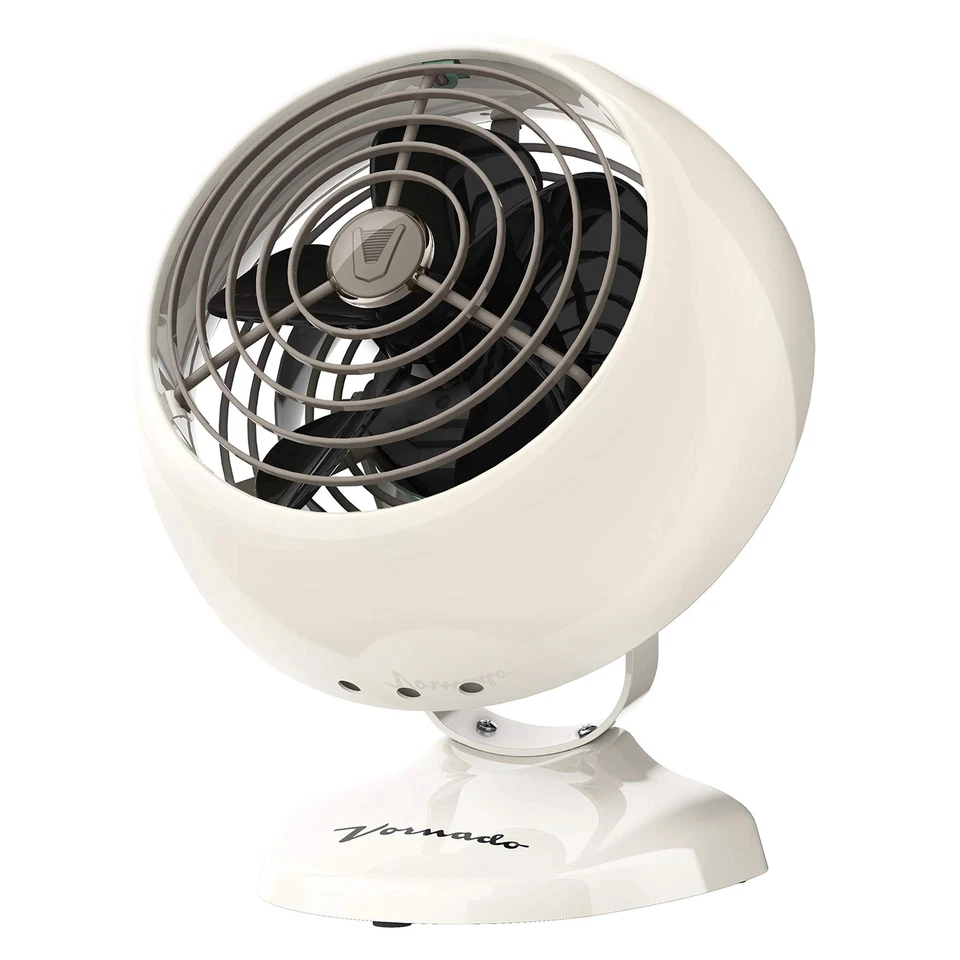 Vornado VFAN Mini Classic Personal Vintage Air Circulator Fan, Vintage White