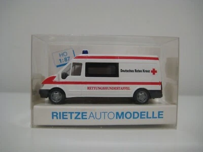 Rietze H0 51050 - Furgoneta Ford Transit ambulancia "Cruz Roja Alemana" - Imagen 1 de 4