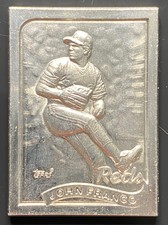 1989 Topps Gallery of Champions John Franco Aluminum Metal Mini Card Reds