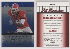 2011 Leaf Metal Draft All American Prismatic Blue /10 AJ Green Rookie Auto RC