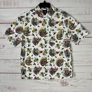 Camisa H&M X Bob Esponja Para Hombres Abotonada Pequeña Multicolor Hawaiana Informal - Imagen 1 de 10
