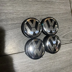 Volkswagen 65mm Alloy Wheel Centre Caps Hubcaps x4 3B7601171 - Picture 1 of 10