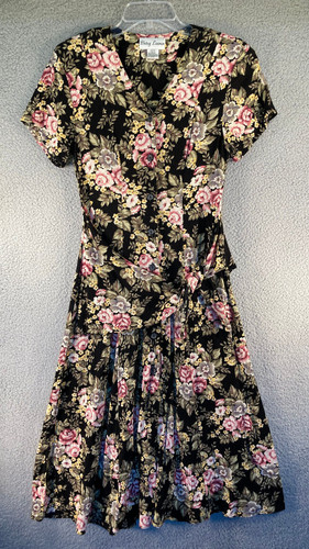 VETEMENTS Betsy Lauren abito donna midi 5 6 floreale manica corta retrò anni 90 core cottage