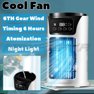 Portable Mini Air Cooler Fan Air Conditioner Cooling Fan Humidifier Desk USB Fan - Picture 1 of 12