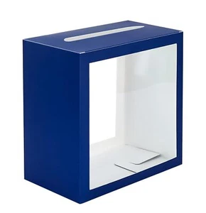Navy Blue Card Box DIY Money Gift Card Holder Wedding Reception Birthday - Picture 1 of 7