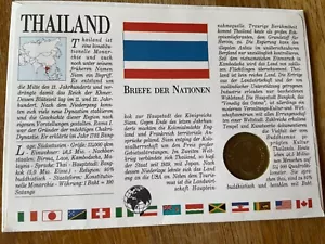 Thailand FDC cover complete with coin Briefe Der Nationen series - Picture 1 of 7