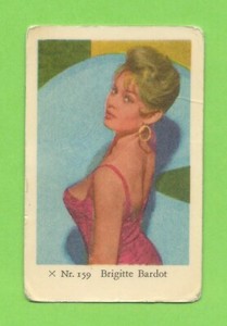 1958 Dutch Gum Card X Nr #159 Brigitte Bardot