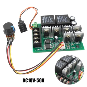 DC 10-50V Motor Drehzahlregler Reversible Schalter 12V 24V 36V 60A PWM CW/CCW DE - Bild 1 von 12