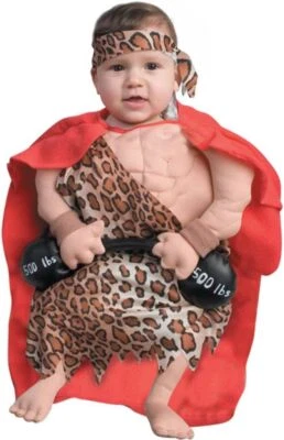 Mini Muscle Man Bebé Circo Hombre Fuerte Disfraz Elegante Halloween Niño Disfraz Foto 1 de 2