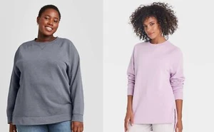 Women's Fleece Tunic Sweatshirt - Universal Thread - Various Colors/Sizes - S733 - Picture 1 of 7