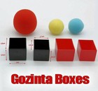 Gozinta Boxen Parabox Rot Blau Gelb Schwamm Ball Zaubertrick Verpackung Mystery