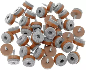 40pcs Furniture Glide,Screw-on Felt Pad Slider Floor Protector for Wooden Leg Fe - Picture 1 of 7