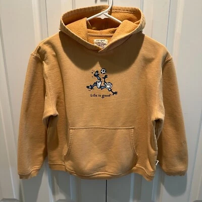 Sudadera con capucha de fútbol Life Is Good talla juvenil grande 12 niños niños niñas con capucha Foto 1 de 4