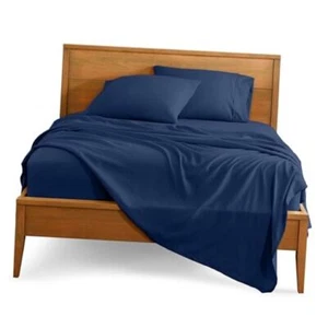 Sheet Set - Luxury 1800 Ultra-Soft Microfiber Bed Sheets Queen 17 - Dark Blue - Picture 1 of 7