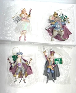 NIB Kurt Adler Set of 4 Beloved Nutcracker Ballet Ornaments - 4-7/8" to 6" - Picture 1 of 7