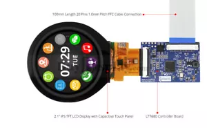 2,1 Zoll IPS 480x480 rundes TFT LCD Display Modul für Arduino fällig - Bild 1 von 4