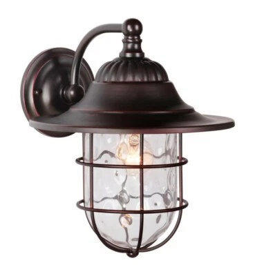 Luminária de parede externa artesanal Z5824-OBG Fairmont bronze oleado dourado - Imagem 1 de 2