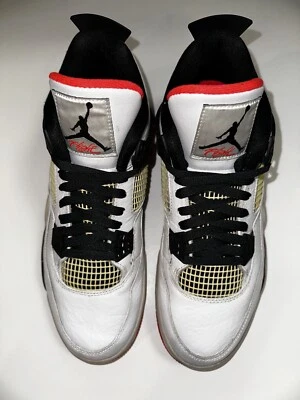 Talla 11 - Zapatilla Jordan 4 Retro Pale Citron Bright Crimson 2019 LEER Foto 1 de 4