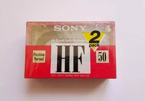 *** LOT DE 2 CASSETTES AUDIO VIERGE SONY HF 50 TYPE I POSITION NORMAL *** - Photo 1/2