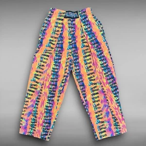 Vintage 80s 90s Baggy Bodybuilder Gym Pants MC Hammer Rave Costume USA Made Sm - Picture 1 of 4