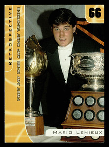 2000-01 ITG Be A Player Signature Series Retrospective Mario Lemieux #R-08 HOF