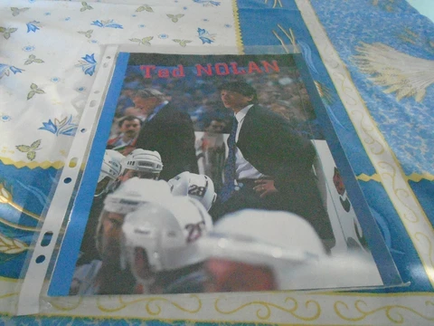 TED NOLAN BUFFALO SABRES  POSTER COLOR  8 x 11  HC Cover