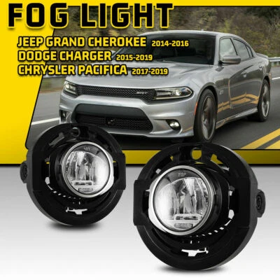 Par de luces antiniebla LED transparentes para Dodge Charger 14-16 Jeep Grand Cherokee 15-19 Foto 1 de 4