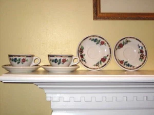 Vtg SYRACUSE CHINA Dewitt Clinton Restaurant Wt-CUP & SAUCER SETS+2 extra sauce - Picture 1 of 11