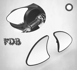Fit H-D 96-13 Touring Trike Mobula Black Anodized Fairing Mount Mirror Assembly - Picture 1 of 9