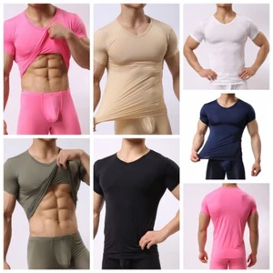 Mens Underwear Compression T-Shirt Base Short Sleeve Tight Running Sports Tops - Picture 1 of 28