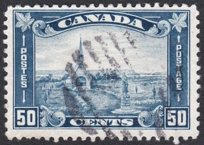 1930 CANADA GRAND PRE/EVANGELINE MONUMENT 50¢ STAMP, USED, Scott #176, SCV US$10 - Image 1 of 4