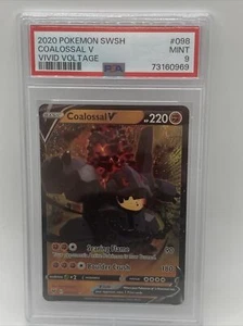 2020 Pokemon Coalossal V 098/185 SWSH Vivid Voltage Rare PSA 9 MINT - Picture 1 of 2