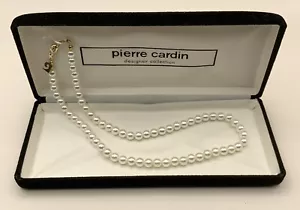 Pierre Cardin Designer Collection Simulated Pearl Necklace 14” - Picture 1 of 4