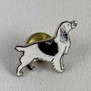 English Setter Dog Tie Tack Pin White Black 1” Hunting Pet - Picture 1 of 4