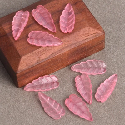 10 cuentas colgantes sueltas de vidrio de hoja de 10x24 mm para hallazgos de joyería hágalo usted mismo Foto 1 de 4
