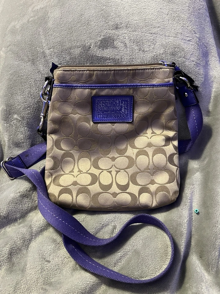 Bolso de hombro Coach Legacy para mujer vintage Y2K, beige, mediano Foto 1 de 1