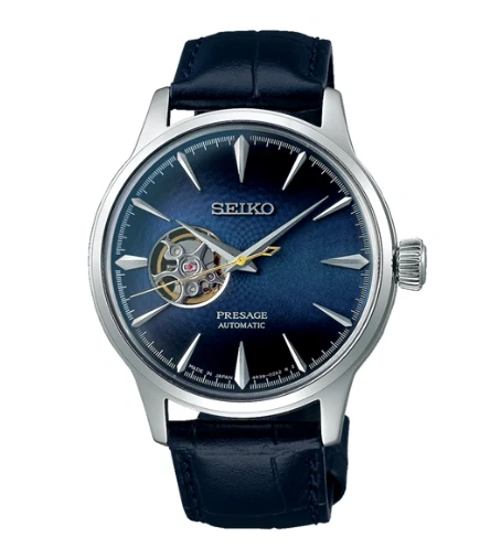 SEIKO PRESAGE Basic SARY155 Navy Automatic See-through Back Men Watch New in Box - Image 1 of 1