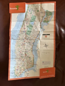 Kozmo.com 1999 Vintage Rare Collectible Foldout Map Manhattan Drop-Box Locations - Bild 1 von 6