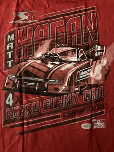 CAMISETA NHRA DRAG RACING TSR OFICIAL MATE HAGAN ROJA TALLA GRANDE - Imagen 1 de 4