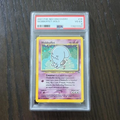 Pokemon Neo Discovery Holo Wobbuffet 2001 16/75 PSA 4 VG-EX - Image 1 of 2