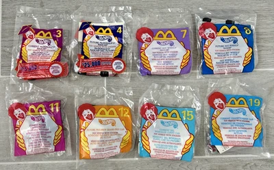 McDonald's Happy Meal 1999 lote de 8 Hot Wheels #3,4,7,8,11,12,15,19 Foto 1 de 2