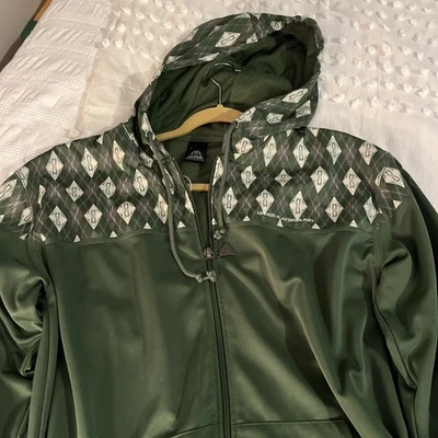 Мужская куртка с капюшоном на молнии Upper Playground большой логотип моржа аргайл стиль искусство - Изображение 1 из 4