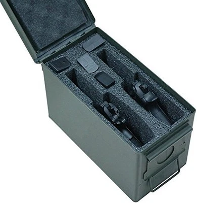 Case Club 2 Pistol Holder .50 Cal Ammo Can Foam (Pre-Cut, Closed Cell, Black