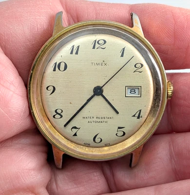 Timex 1973 calendario vizconde vintage 35 mm movimiento de reloj automático piezas reparación Foto 1 de 4