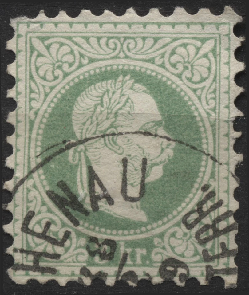 Austria 1874 #35 3kr verde(’76)(impresión fina, sin caja, Perf9.5) Franz Josef, usado Foto 1 de 1