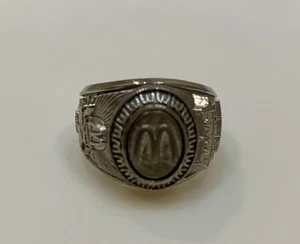 McDonalds Vintage Silver Company schwerer Mitarbeiter Ring US Größe 6 1982 Schmuck - Bild 1 von 10