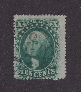 MATT'S STAMPS US SCOTT #35 GEORGE WASHINGTON 10-CENT ISSUE OF 1859, USED CV$65 - Picture 1 of 3