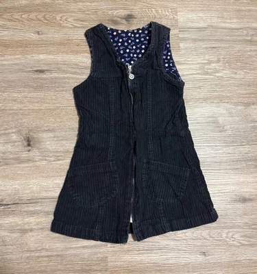 De colección Y2K, Pana Negra Cherokee Cremallera Sin Mangas Jóvenes Niñas Talla Xs 4/5 Foto 1 de 4