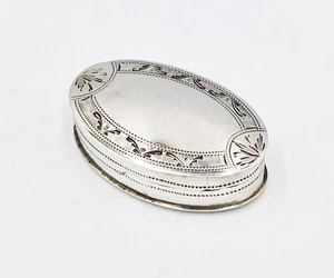 EDLE OVALE PATCHBOX GEORGE III STERLINGSILBER Birmingham 1800 - Bild 1 von 7