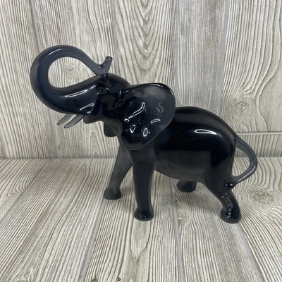 Baúl vintage J. Boiros acrílico Kalonita elefante negro 7/950 firmado 1991 Foto 1 de 4